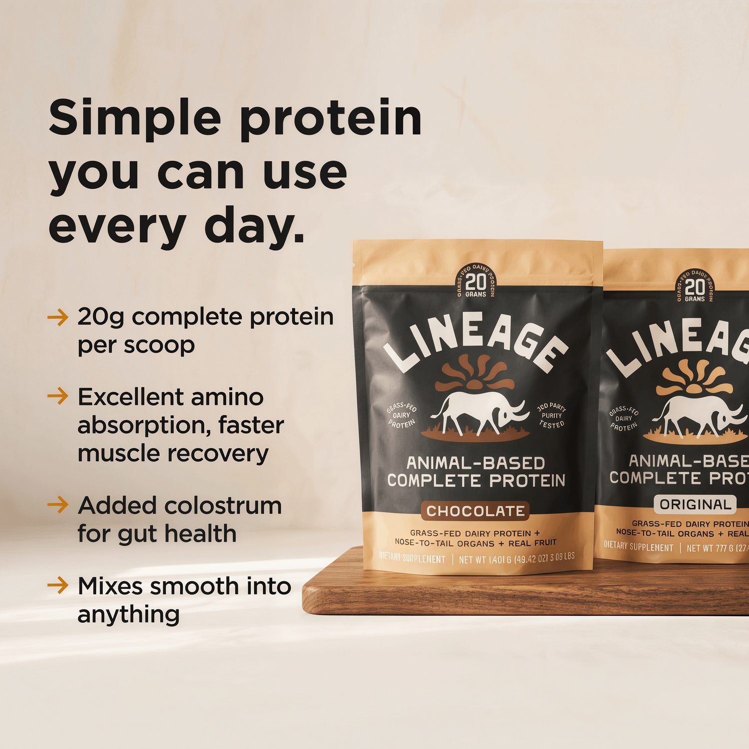 Lineage Provisions  Animal-based Complete Protein Powder